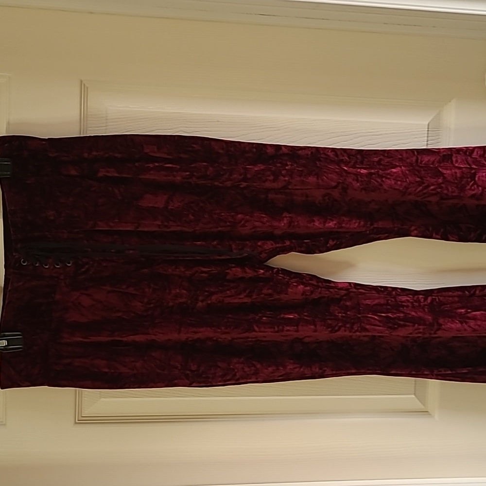XL killstar crushed velvet flares